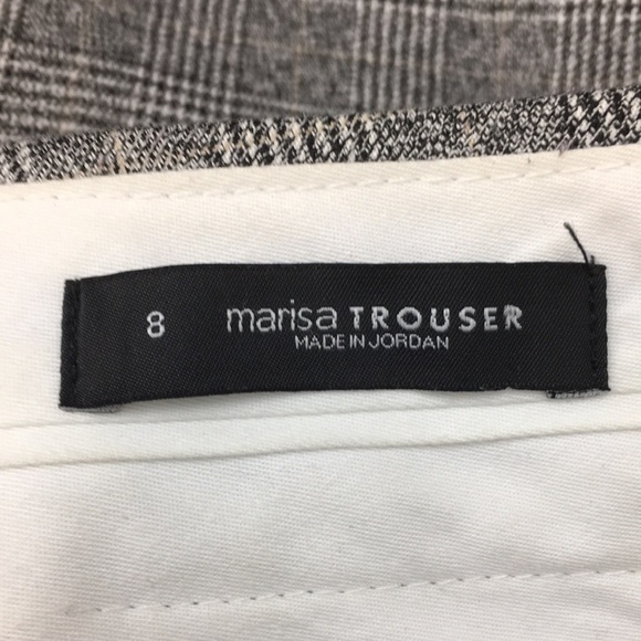 LOFT Black‎ Gray Houndstooth Plaid Marisa Trouser Pants Womens 8 Bootcut Career - Picture 9 of 11